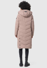 Navahoo Sahnekatzi Damen lange Winter Steppjacke Taupe Grey Gr&ouml;&szlig;e XXXXL - Gr. 48
