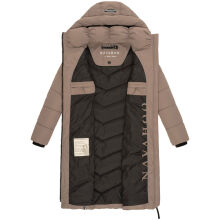 Navahoo Sahnekatzi Damen lange Winter Steppjacke Taupe Grey Gr&ouml;&szlig;e XXXXL - Gr. 48
