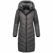 Navahoo Sahnekatzi Damen lange Winter Steppjacke Anthrazit Größe XS - Gr. 34