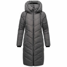 Navahoo Sahnekatzi Damen lange Winter Steppjacke Anthrazit Größe XS - Gr. 34