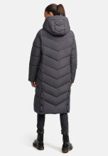 Navahoo Sahnekatzi Damen lange Winter Steppjacke Anthrazit Gr&ouml;&szlig;e S - Gr. 36