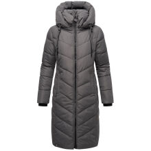Navahoo Sahnekatzi Damen lange Winter Steppjacke Anthrazit Gr&ouml;&szlig;e XXXXXL - Gr. 50