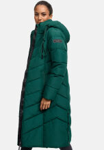 Navahoo Sahnekatzi Damen lange Winter Steppjacke Evergreen Gr&ouml;&szlig;e XL - Gr. 42