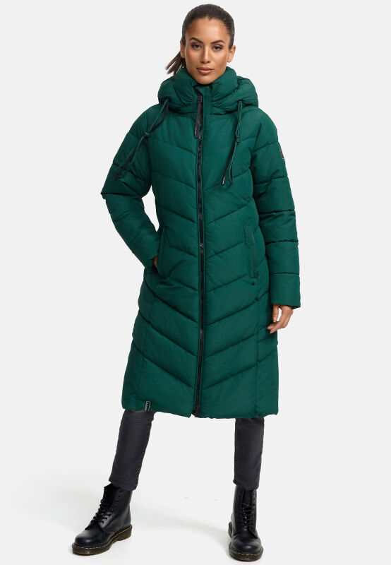Navahoo Sahnekatzi Damen lange Winter Steppjacke Evergreen Größe XXXL - Gr. 46