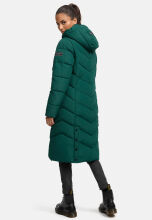 Navahoo Sahnekatzi Damen lange Winter Steppjacke Evergreen Gr&ouml;&szlig;e XXXL - Gr. 46