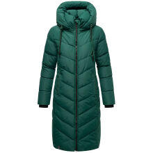 Navahoo Sahnekatzi Damen lange Winter Steppjacke Evergreen Gr&ouml;&szlig;e XXXL - Gr. 46