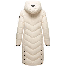Navahoo Sahnekatzi Damen lange Winter Steppjacke Cream Gr&ouml;&szlig;e S - Gr. 36