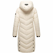 Navahoo Sahnekatzi Damen lange Winter Steppjacke Cream Größe M - Gr. 38