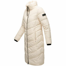 Navahoo Sahnekatzi Damen lange Winter Steppjacke Cream Größe M - Gr. 38