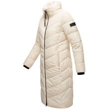 Navahoo Sahnekatzi Damen lange Winter Steppjacke Cream Gr&ouml;&szlig;e L - Gr. 40