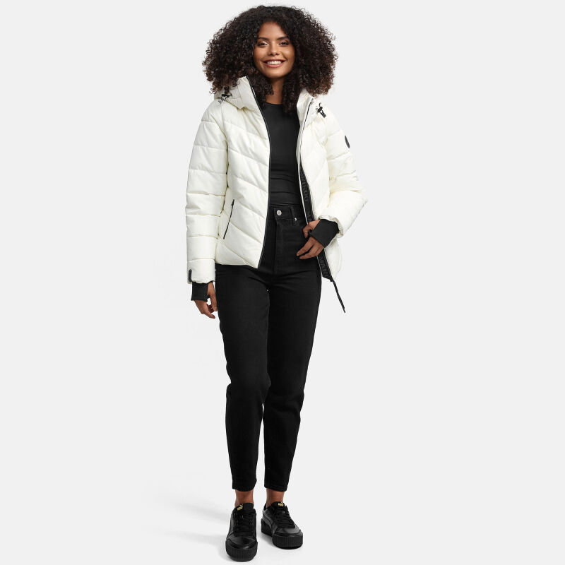 Marikoo Samuiaa Damen Steppjacke Offwhite Größe M - Gr. 38