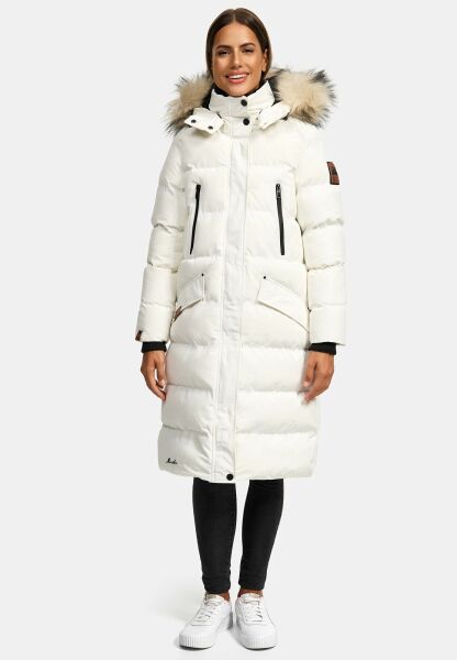 Marikoo Schneesternchen ladies long winter hooded quilted jacket  Größe L - Gr. 40