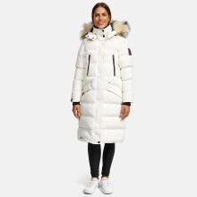 Marikoo Schneesternchen Damen lange Winter Steppjacke mit Kapuze Offwhite Gr&ouml;&szlig;e XXL - Gr. 44