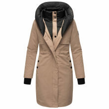 Navahoo Snowelf warme Damen Winterjacke Taupe Grey Größe XL - Gr. 42