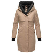 Navahoo Snowelf warme Damen Winterjacke Taupe Grey Größe XL - Gr. 42