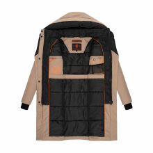 Navahoo Snowelf warme Damen Winterjacke Taupe Grey Größe XL - Gr. 42