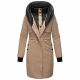 Navahoo Snowelf warme Damen Winterjacke Taupe Grey Größe XL - Gr. 42