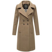 Navahoo Wooly Damen Trenchcoat Winter Mantel Stone Brown Gr&ouml;&szlig;e M - Gr. 38