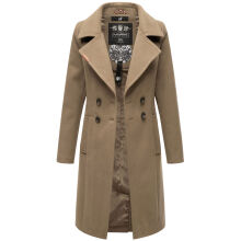 Navahoo Wooly Damen Trenchcoat Winter Mantel Stone Brown Gr&ouml;&szlig;e M - Gr. 38