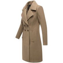 Navahoo Wooly Damen Trenchcoat Winter Mantel Stone Brown Gr&ouml;&szlig;e M - Gr. 38