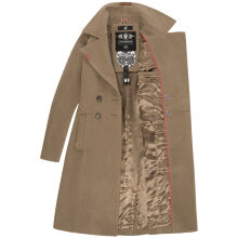 Navahoo Wooly Damen Trenchcoat Winter Mantel Stone Brown Gr&ouml;&szlig;e M - Gr. 38