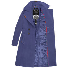 Navahoo Wooly Damen Trenchcoat Winter Mantel Blue Violet Gr&ouml;&szlig;e S - Gr. 36