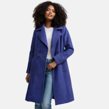 Navahoo Wooly Damen Trenchcoat Winter Mantel Blue Violet Gr&ouml;&szlig;e M - Gr. 38