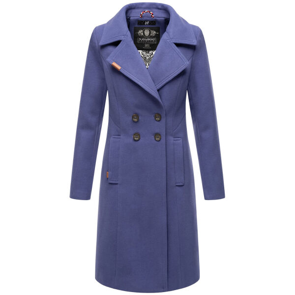 Navahoo Wooly Damen Trenchcoat Winter Mantel Blue Violet Größe L - Gr. 40