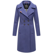 Navahoo Wooly Damen Trenchcoat Winter Mantel Blue Violet...