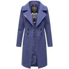Navahoo Wooly Damen Trenchcoat Winter Mantel Blue Violet Größe L - Gr. 40