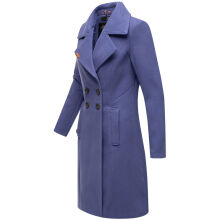 Navahoo Wooly Damen Trenchcoat Winter Mantel Blue Violet Größe L - Gr. 40
