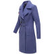 Navahoo Wooly Damen Trenchcoat Winter Mantel Blue Violet Größe L - Gr. 40