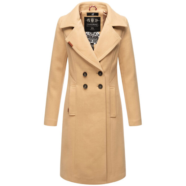 Navahoo Wooly Damen Trenchcoat Winter Mantel Beige Größe S - Gr. 36