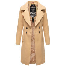 Navahoo Wooly Damen Trenchcoat Winter Mantel Beige Größe S - Gr. 36