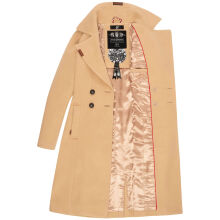 Navahoo Wooly Damen Trenchcoat Winter Mantel Beige Größe S - Gr. 36
