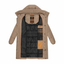 Marikoo Yuikoo lange Damen Winterjacke Taupe Grey-Größe XS - Gr. 34