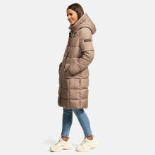 Marikoo Yuikoo lange Damen Winterjacke Taupe Grey-Gr&ouml;&szlig;e S - Gr. 36