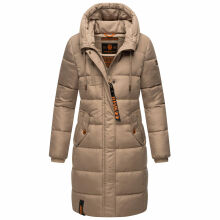 Marikoo Yuikoo lange Damen Winterjacke Taupe Grey-Gr&ouml;&szlig;e S - Gr. 36