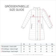 Marikoo Yuikoo lange Damen Winterjacke Taupe Grey-Gr&ouml;&szlig;e S - Gr. 36
