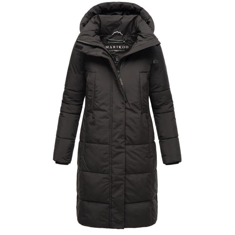 Marikoo Laryaa Damen Winter Steppjacke Schwarz