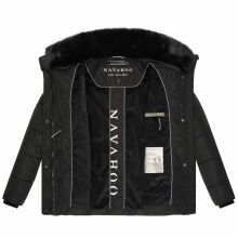 Navahoo Frostii XIV Damen Winterjacke Schwarz Größe XXXL - Gr. 46