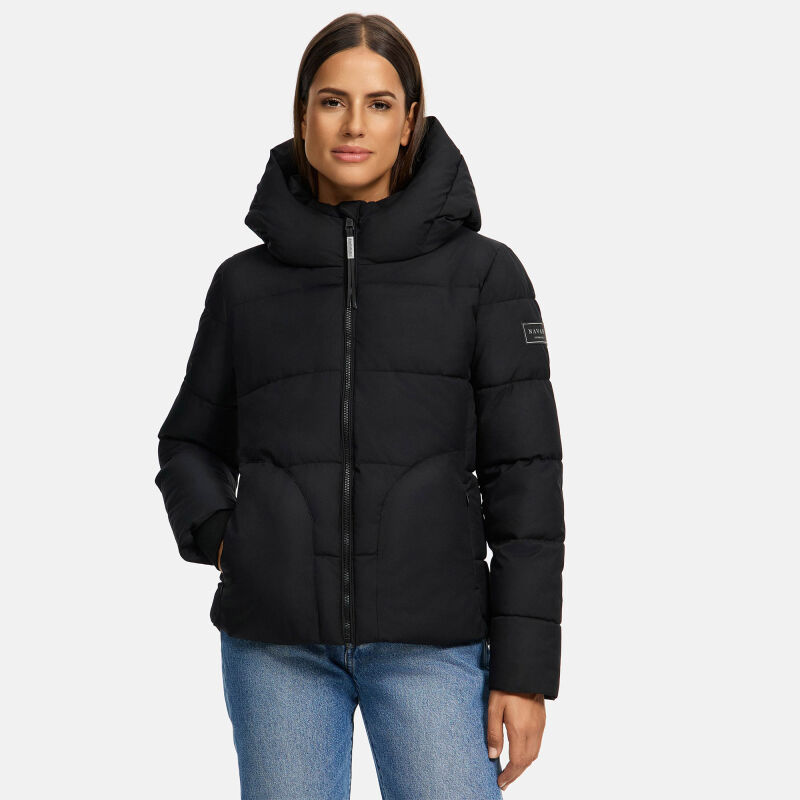 Navahoo Lachperle Damen Winter Puffer Jacket Schwarz