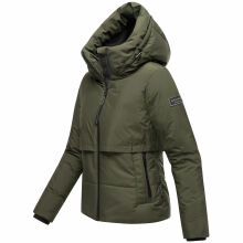 Navahoo Liebesküken XIV Damen Winterjacke Dark Olive Größe XS - Gr. 34