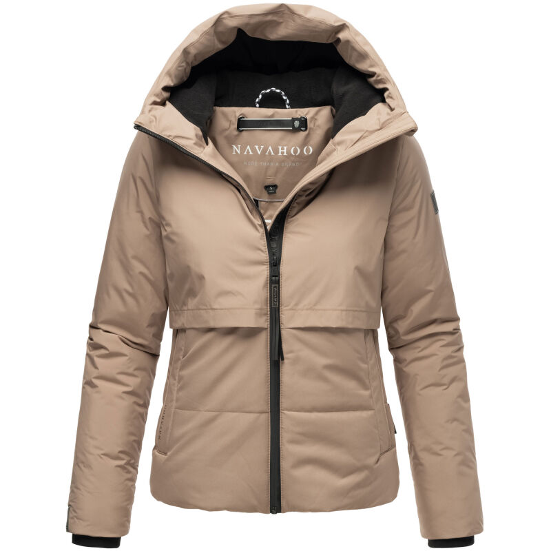 Navahoo Liebesküken XIV Damen Winterjacke Taupe Grey Größe S - Gr. 36