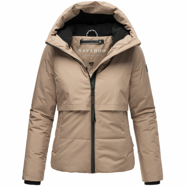 Navahoo Liebesküken XIV Damen Winterjacke Taupe Grey Größe M - Gr. 38