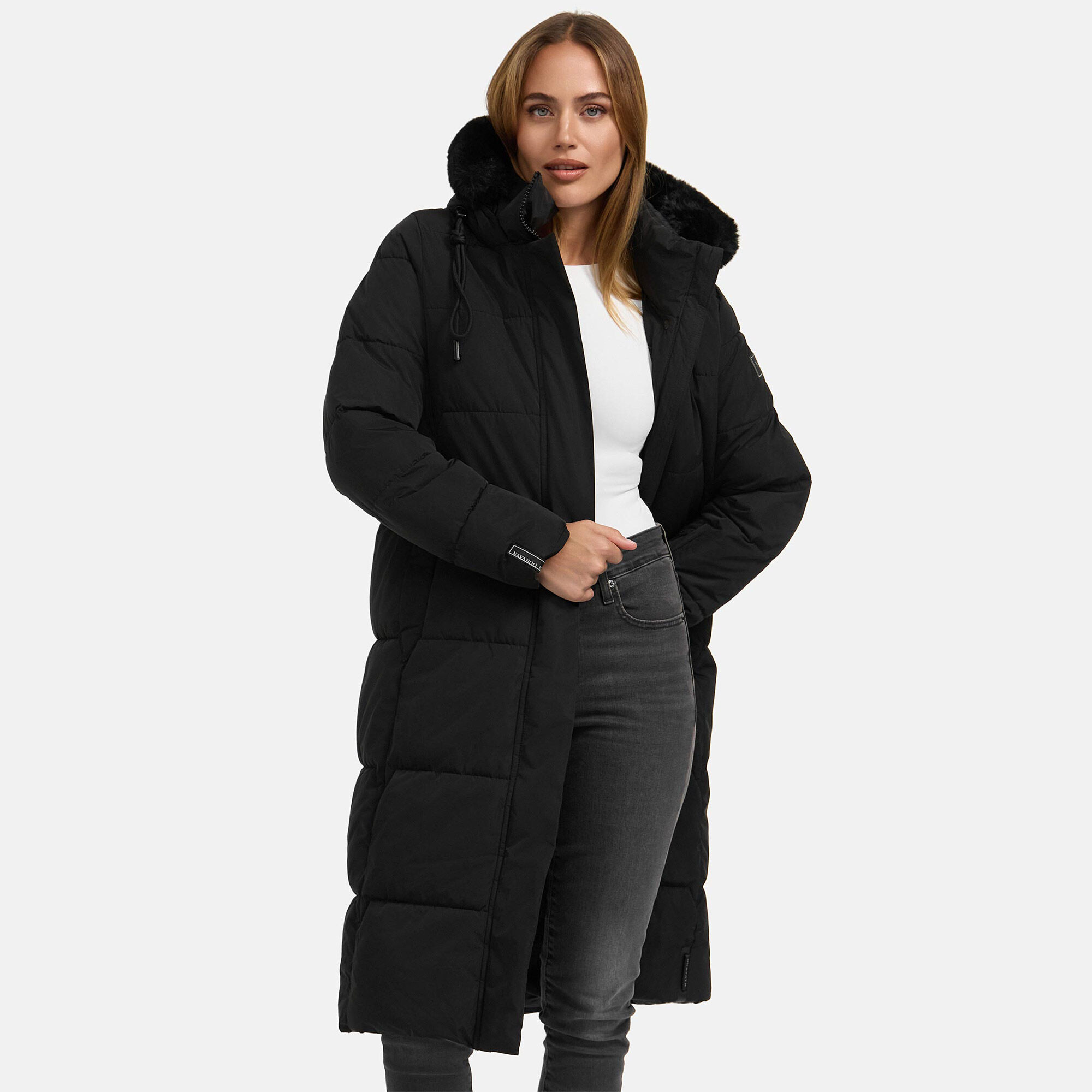 Navahoo Blitzliebe XIV Damen Winterjacke Schwarz Größe M - Gr. 38