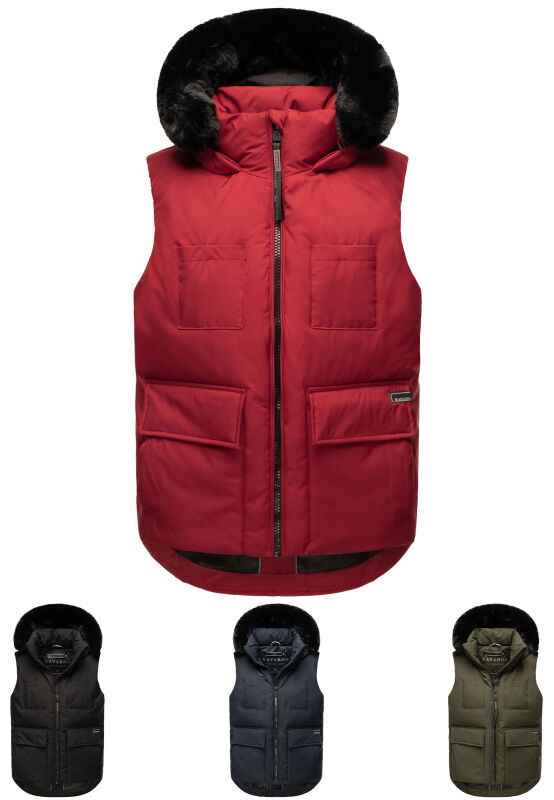 Navahoo Zimthaeschen Damen Winterweste OffWhite