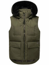Navahoo Zimthaeschen Damen Winterweste Dark Olive-Größe S - Gr. 36