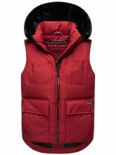 Navahoo Zimthaeschen Damen Winterweste Dark Red-Gr&ouml;&szlig;e L - Gr. 40