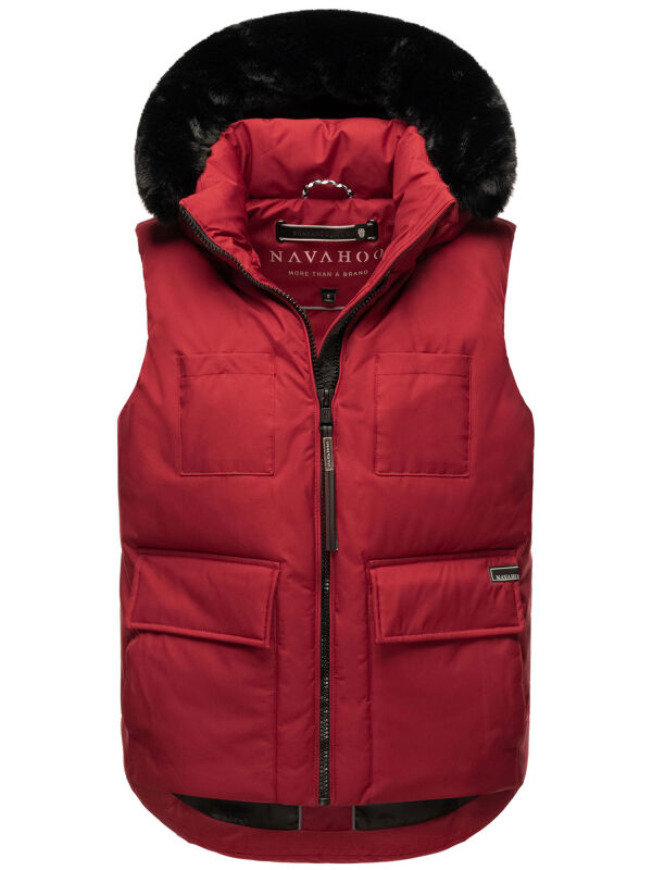 Navahoo Zimthaeschen Damen Winterweste Dark Red-Gr&ouml;&szlig;e XL - Gr. 42